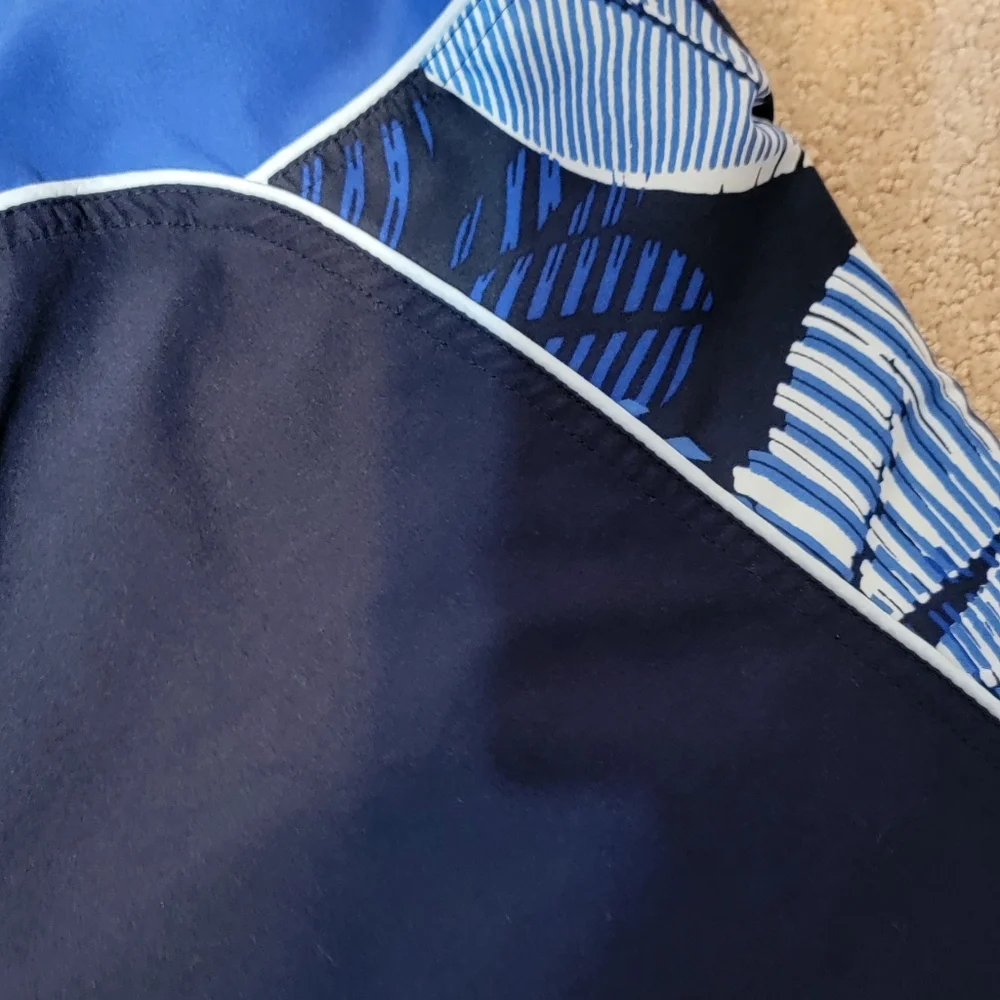 Vintage Nike‎ Silver 90s Label Swim Board Shorts Trunks Blue Mens Size XL
